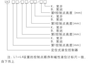 輔助裝置LK系列液位控制器選型標(biāo)志